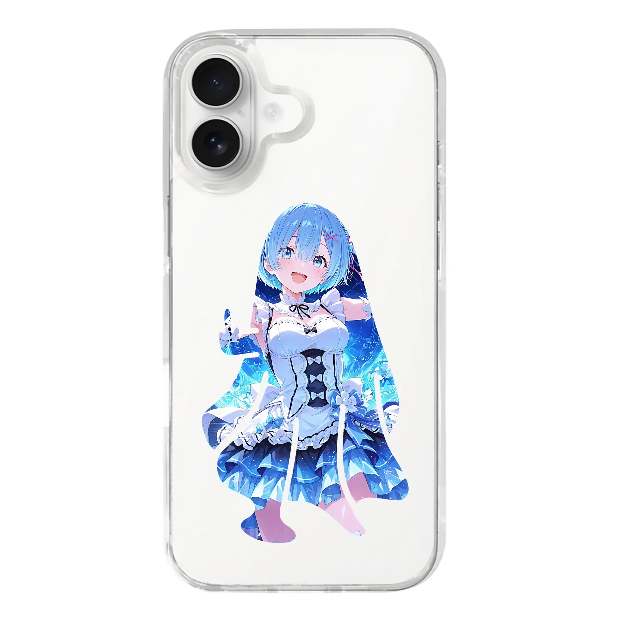 リゼロ グッズ レム - iPhone 17シリーズ 透明スマホケース – 薄型・耐衝撃・精密フィット保護カバー